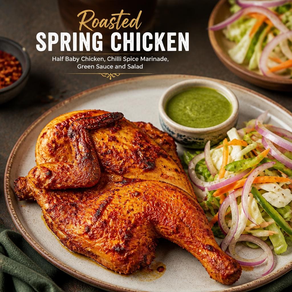 Roasted Spring Chicken Six Ounces Coffee